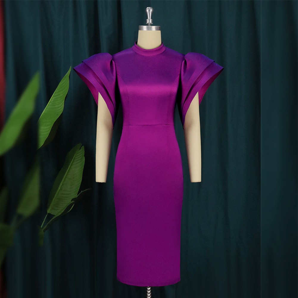 Đầm Ôm Tay Ngắn Loe Plus Size [MM0503]