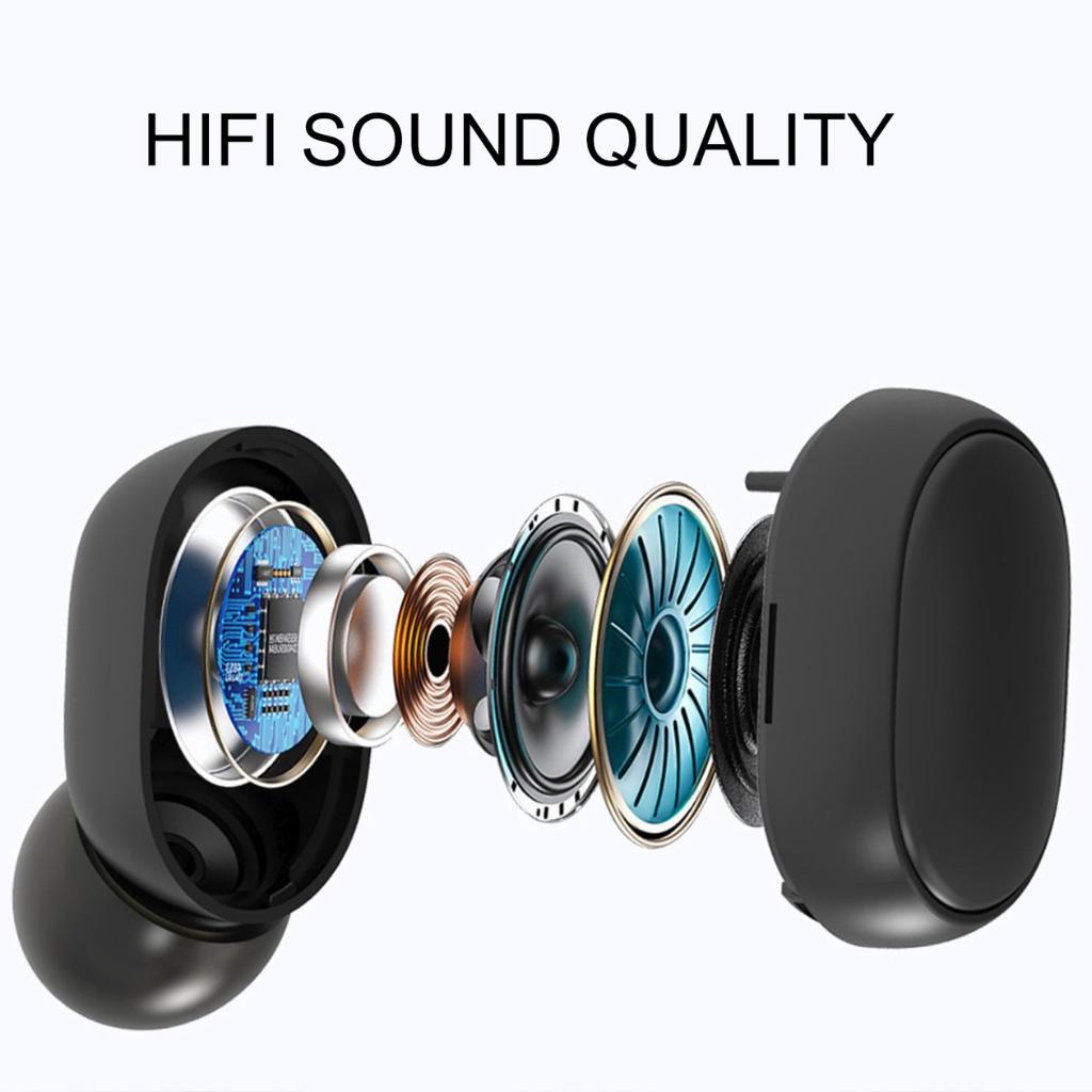 Tai Nghe Không Dây A6S 5.0 Tai Nghe Nhét Tai Mini Cho Điện Thoại Di Động Có Hộp Sạc Mic Tai Nghe Thể Thao Không Dây Cho Điện Thoại Xiaomi