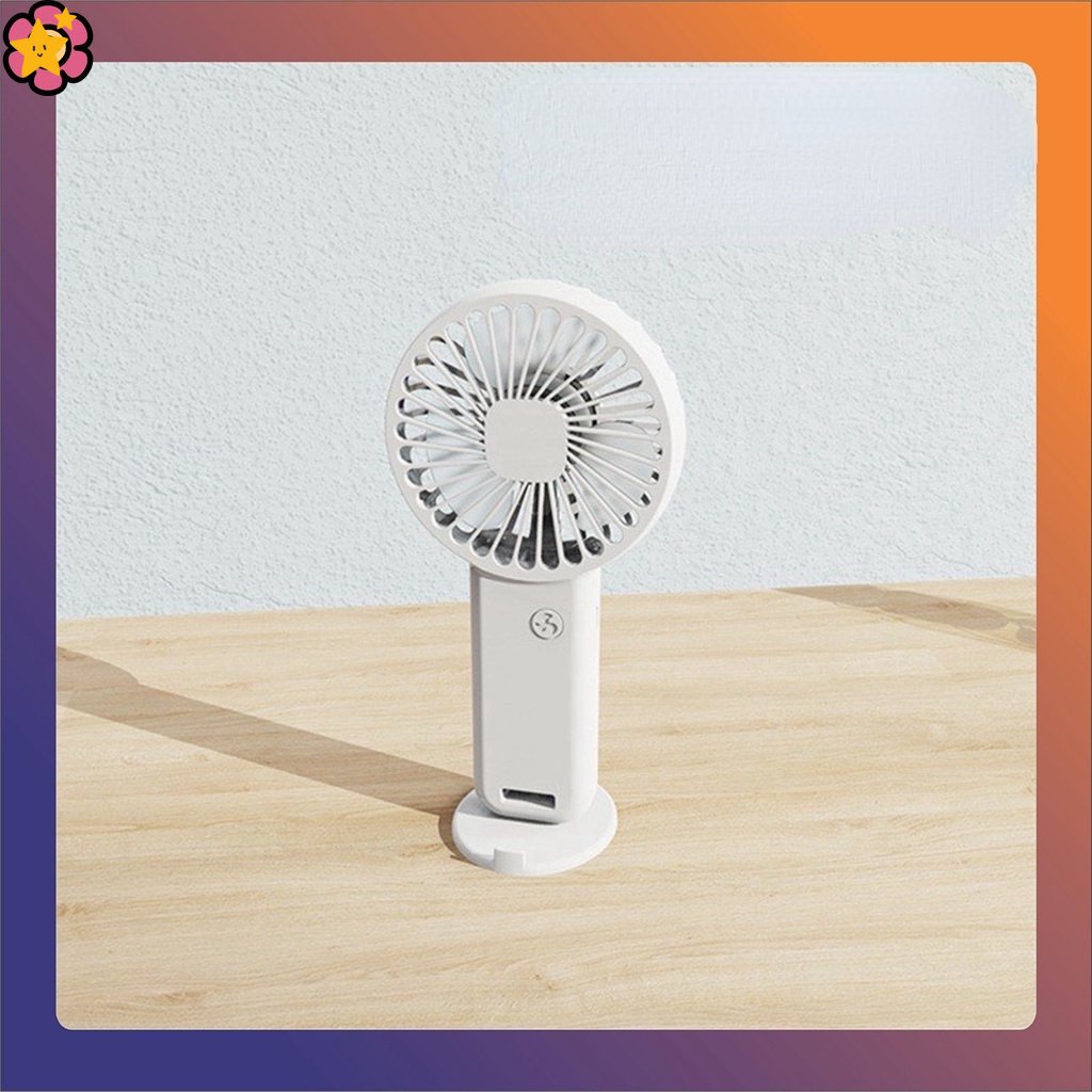 Quạt USB Mini Cầm Tay 3 Tốc Độ Kèm Giá Đỡ Điện Thoại Tiện Dụng Cho Mùa Hè