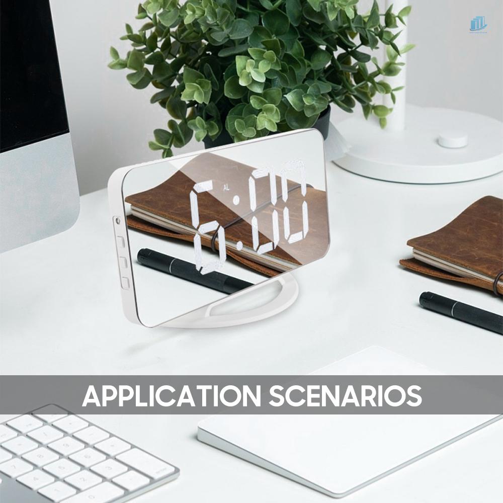 Đồng Hồ Báo Thức Kỹ Thuật Số Mini 3 Chế Độ Sáng Tự Động Điều Chỉnh Được