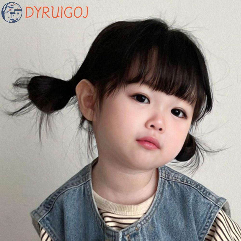 Tóc Giả Bằng Sợi Tổng Hợp Mềm Mại Màu Nâu Dùng Làm Đạo Cụ Chụp Ảnh Cho Bé Sơ Sinh