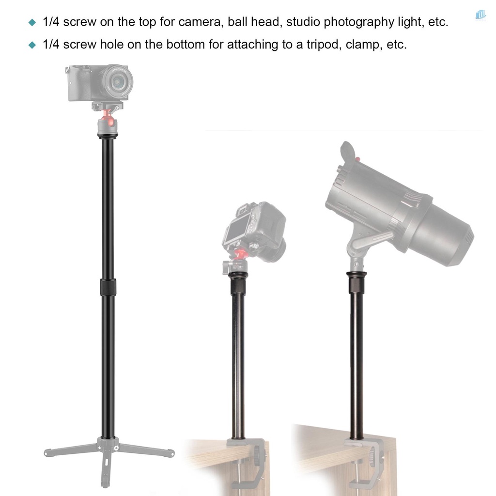 Gậy Ba Chân Mở Rộng Điều Chỉnh Được Kèm Ốc Vít 1 / 4 Inch Dài 33~60cm Cho Máy Ảnh