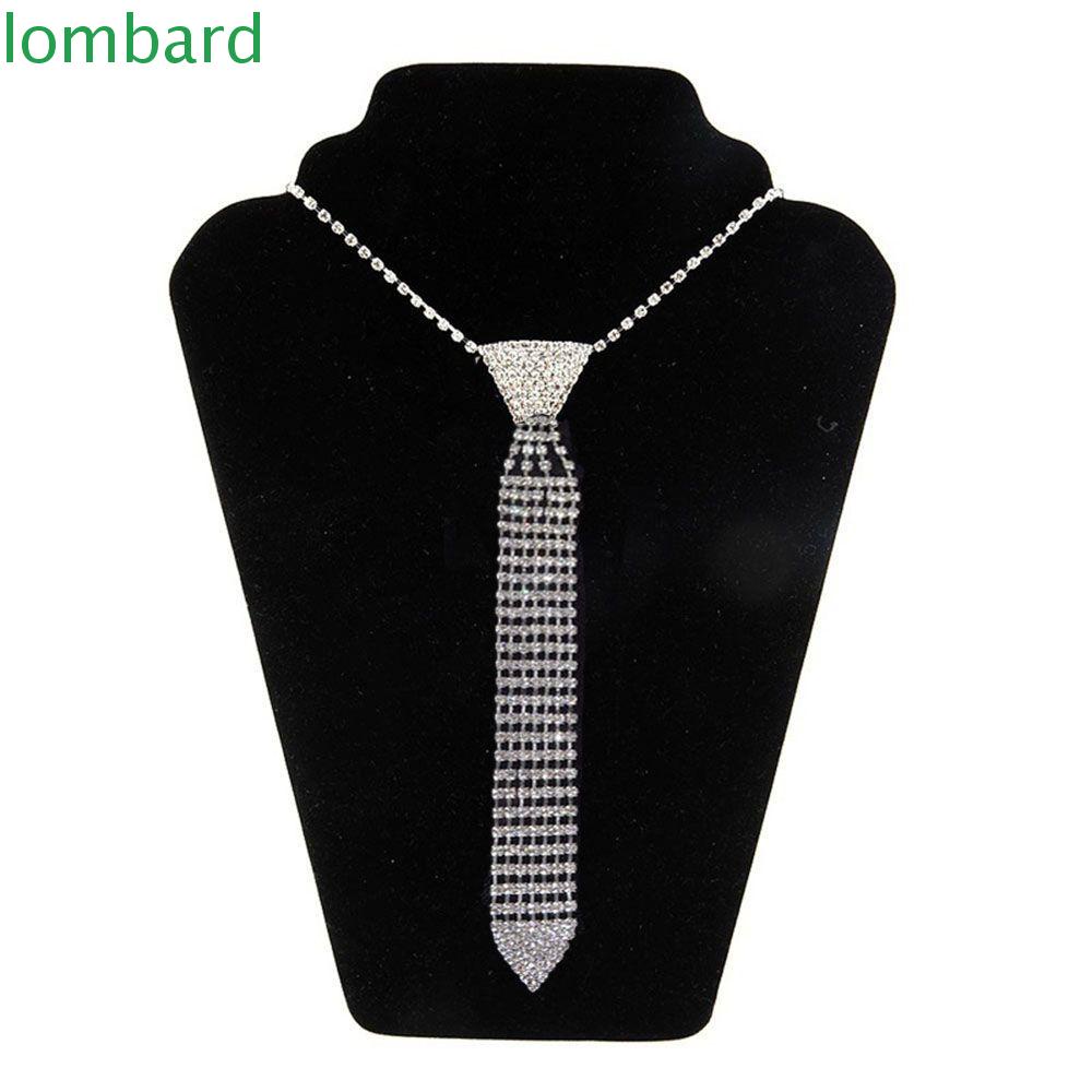 Vòng Cổ Thời Trang Hình LOMBARD Độc Đáo|Áo Kiểu Retro Thiết Kế Trẻ Trung Cá Tính|Cà Vạt Nơ Đính Đá Lấp Lánh Sang Trọng Cho Cô Dâu