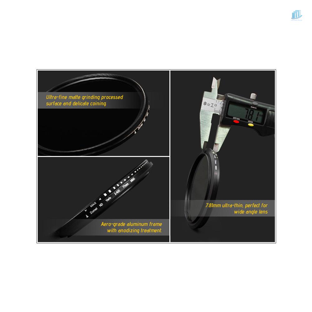 Kính Lọc ND2 ND4 ND8 ND16 ND32 Sang ND400 18-55mm 49mm Siêu Mỏng Tùy Chỉnh Cho smartwatchinone Zomeinone Zome