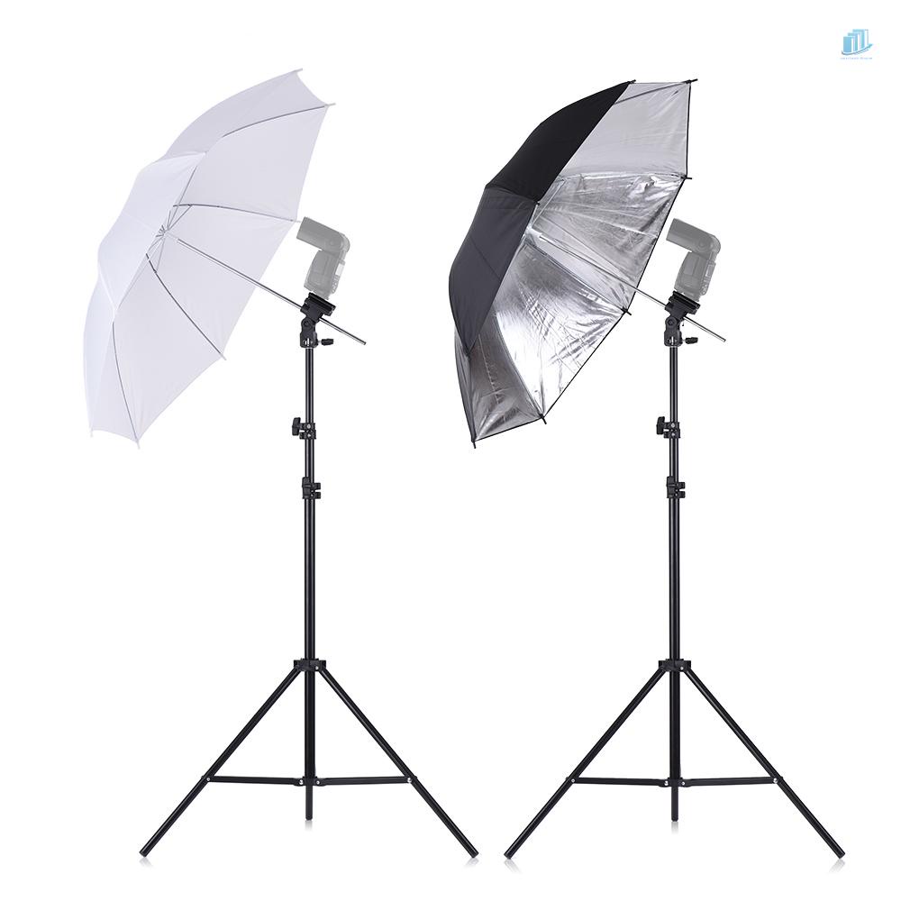 Dù Mềm Xoay 2 * 2m + Giá Đỡ Đèn Flash 2 * 83cm + Dù Mềm Màu Trắng / Đen 2 * 83cm Chuyên Dụng Cho Máy Ảnh smartwatchinone Andoer