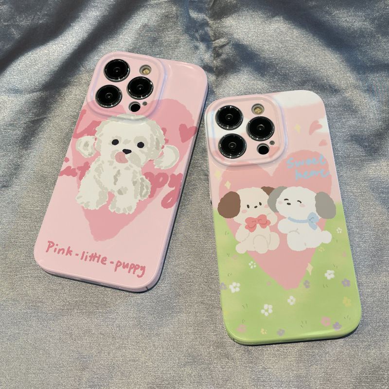 Ốp Điện Thoại Cứng In Hình Chú Cún Dễ Thương Cho iPhone12promax14plus11 / / Apple xs 13 2Ed 87 / xr