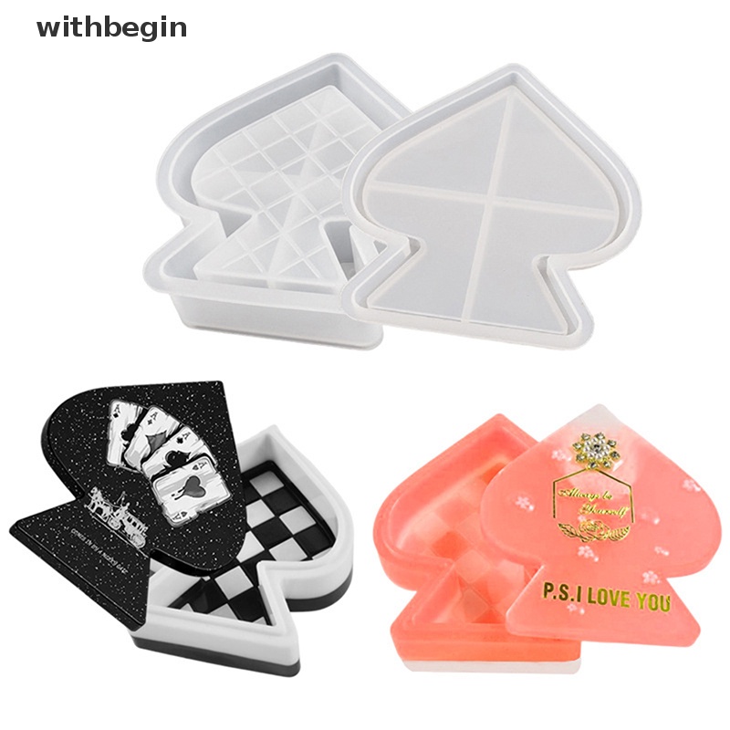 Khuôn Silicone Hình Trái Tim / Trái Tim Làm Hộp Trang Sức DIY