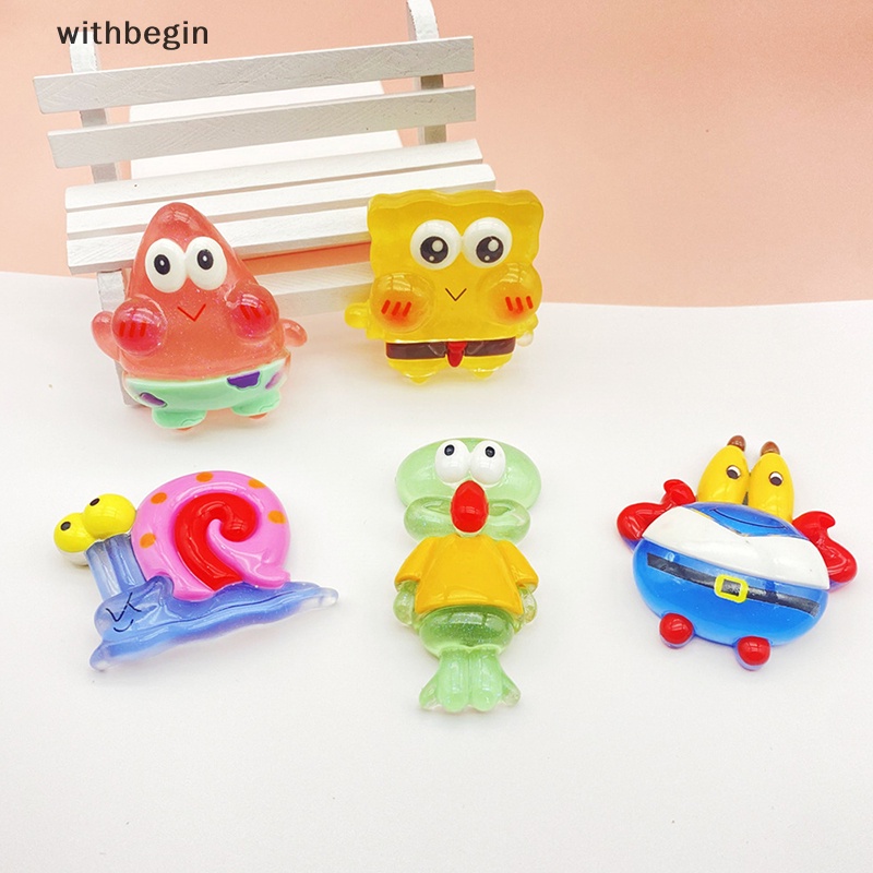 1 Tượng Resin Mini Màu Dạ Quang Hình Hoạt Hình Dễ Thương Trang Trí Đồ Thủ Công DIY