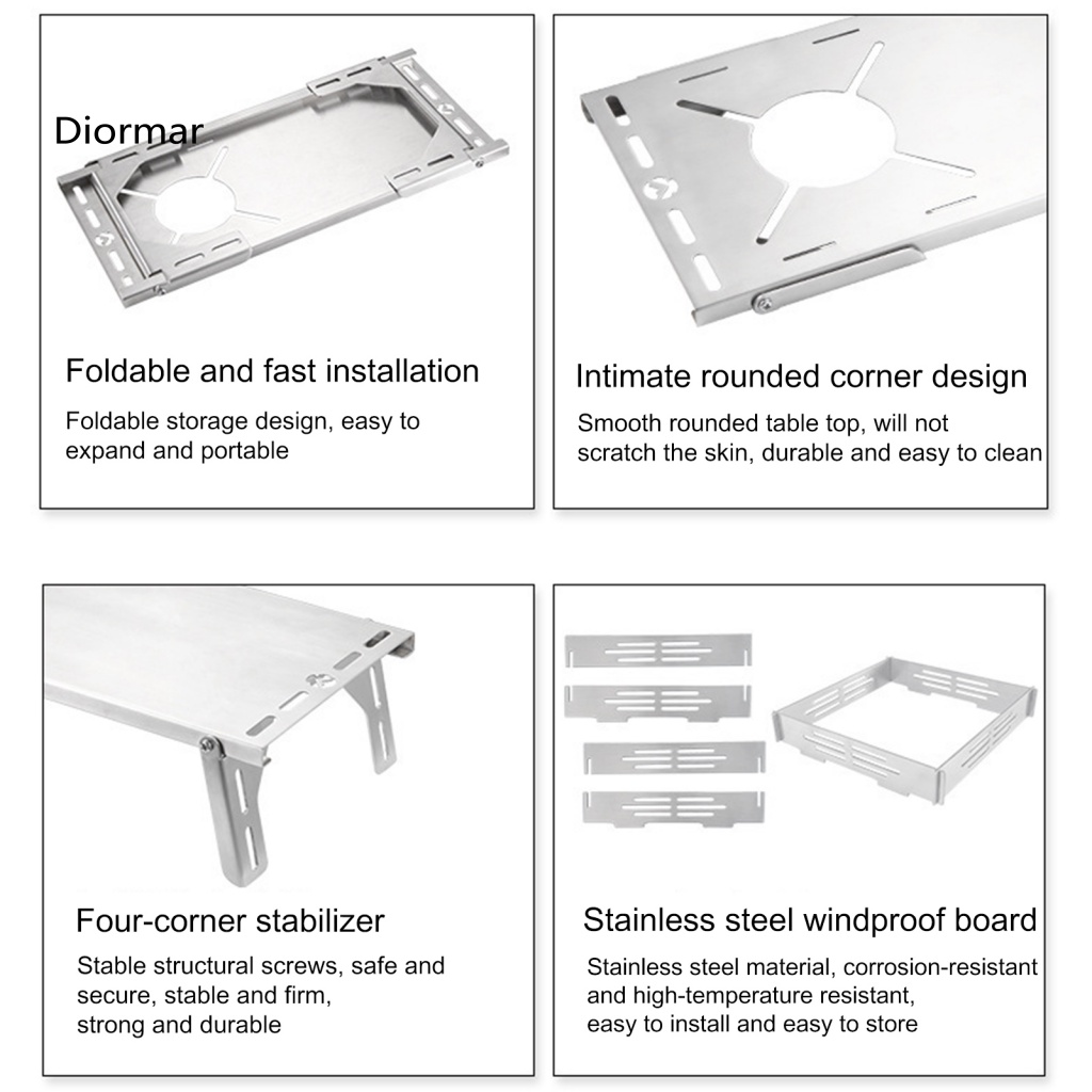 Bàn Xếp Bằng Thép Không Gỉ Chống Gió Tiện Dụng Cho Các Hoạt Động Ngoài Trời