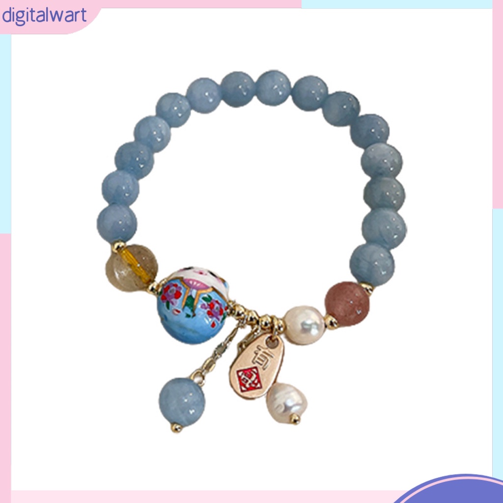 Vòng Tay Chuỗi Hạt Ngọc Trai Giả Và Mèo May Mắn Phong Cách Dân Tộc [IGT] Cho Nữ