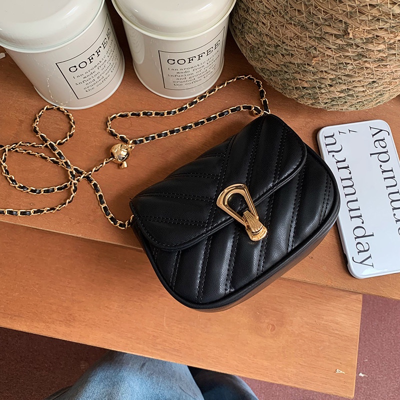 Ielgy Túi Xách Đeo Vai Phối Dây Xích Hình Thoi Nhỏ Phong Cách niche Chất Lượng Cao Cho Nữ