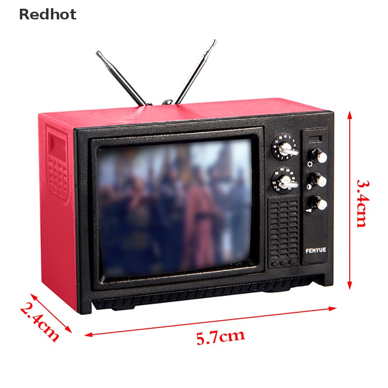 < Redhot > Đồ Chơi Mô Hình TV Mini Trang Trí Phong Cách retro