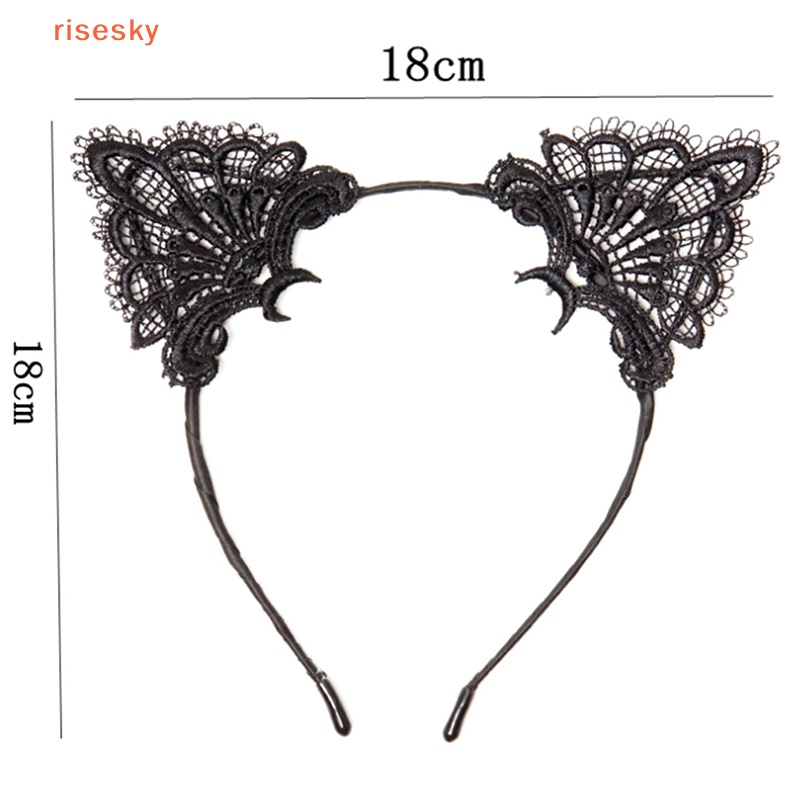 Băng Đô Ren Tai Mèo Đen Thời Trang Gợi Cảm Cho Nữ