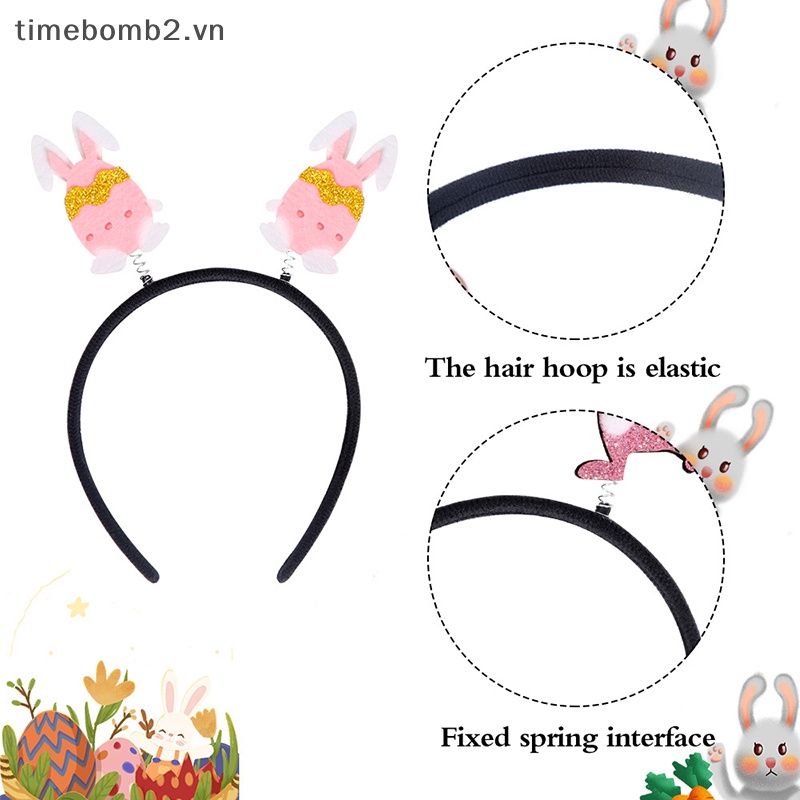 {Timebomb} Băng Đô Tai Thỏ Dễ Thương Thoải Mái Hóa Trang Tiệc Phục Sinh Dành Cho Trẻ Em Và Người Lớn