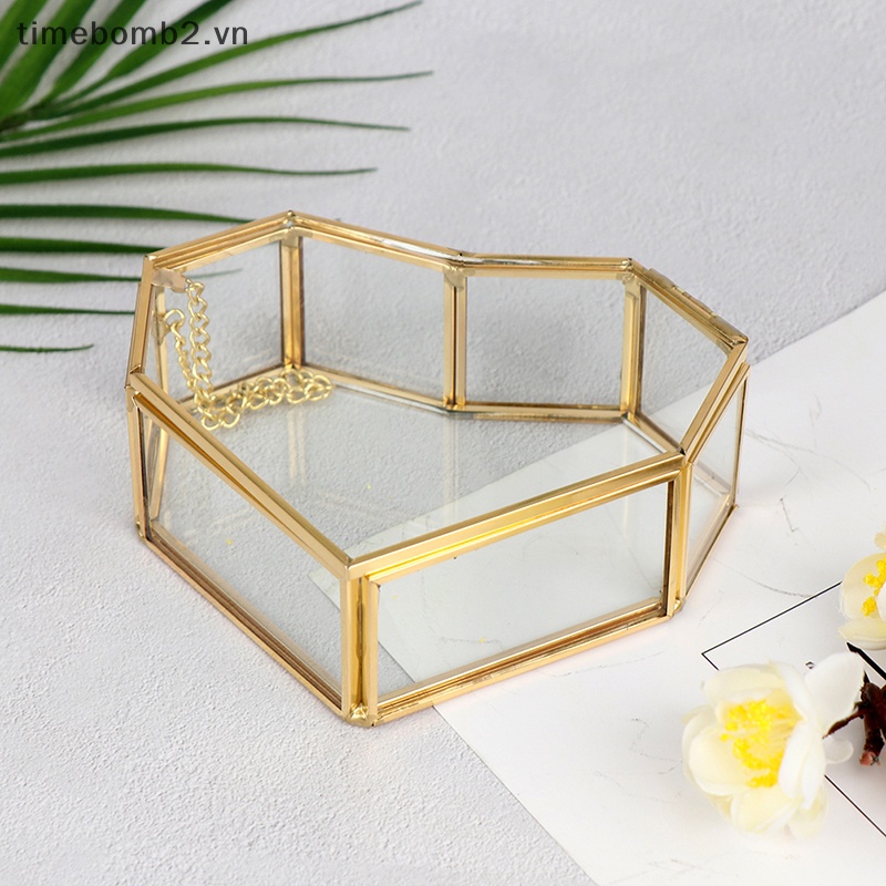 Hộp Đựng Nhẫn Cưới Hình Trái Tim Bằng Thủy Tinh
