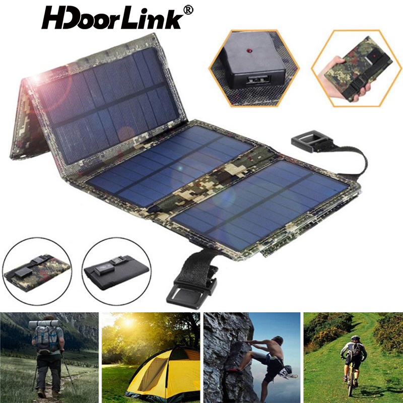Pin Sạc Dự Phòng HdoorLink 10W 5V USB Khẩn Cấp Chống Thấm Nước Có Thể Gập Lại Cho Điện Thoại / Đồng Hồ