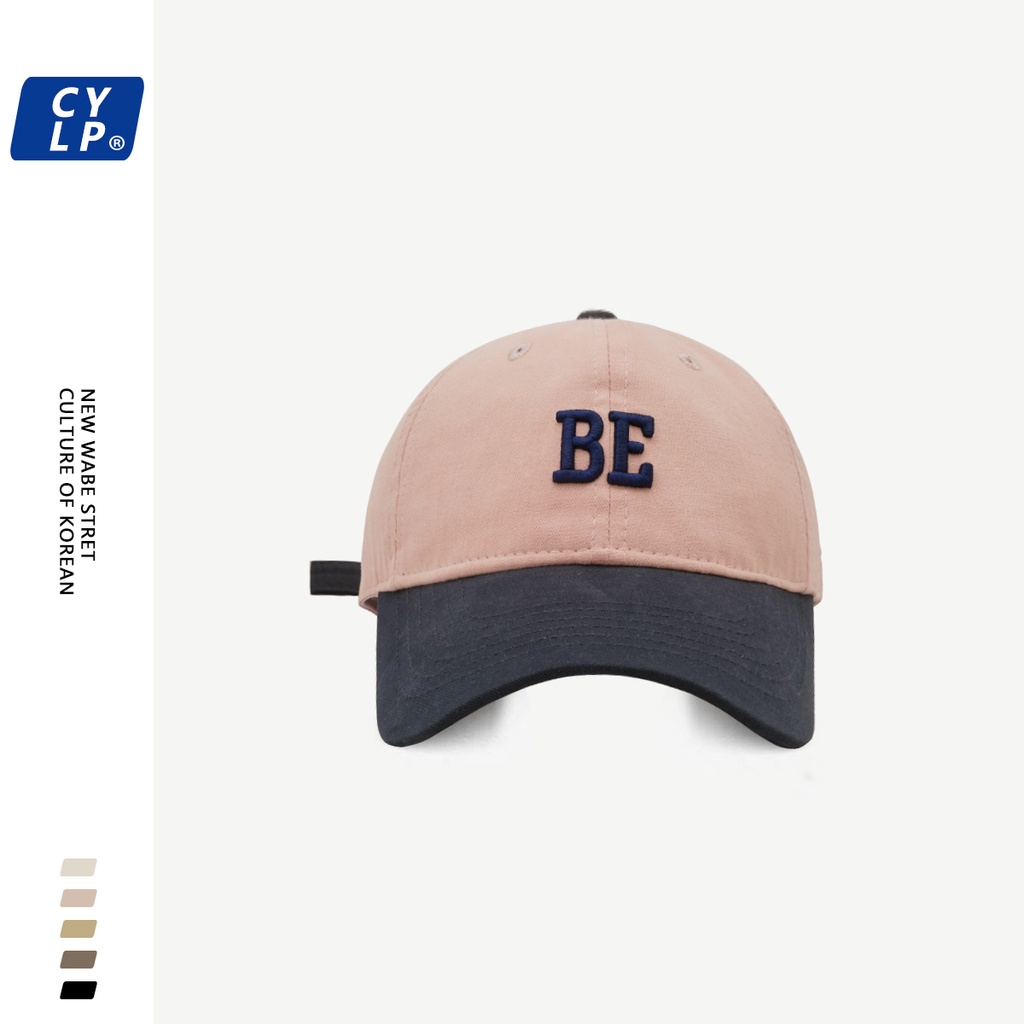 Nón Lưỡi Trai Mềm Thêu Chữ Phối Màu Cá Tính Thời Trang Đường Phố Cho Nam Nữ