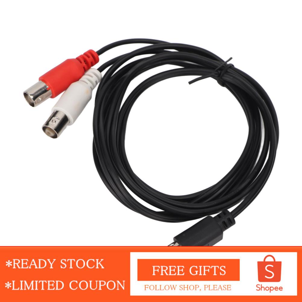Alwaysonline MINI DIN 4 Pin to 2 BNC Cable Flexible 4PIN Male 2BNC Female Y Splitter Video Adapter 4.9ft cable audio