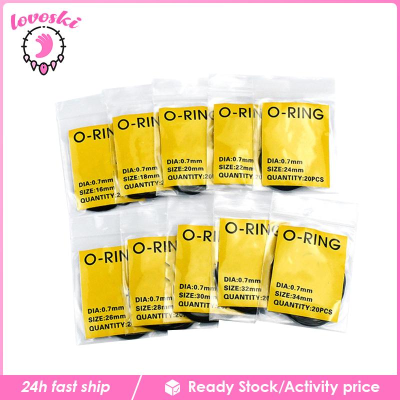 [Lovoski] 200 Vòng Đệm Lưng Đồng Hồ Chống Nước Nhiều Kích Cỡ Khác Nhau Sử Dụng Tại Nhà