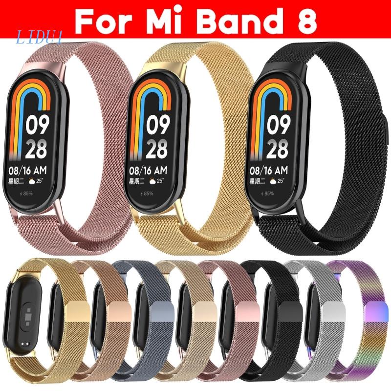 Vòng Tay Thể Thao LIDU1 Chống Nước Và Mồ Hôi Bằng Thép Không Gỉ Cho Mi-Band 8