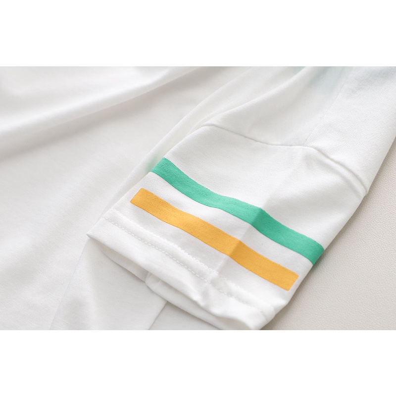 Set Đồ Mùa Hè 2 Món Gồm Áo Thun In Họa Tiết Khủng Long Hoạt Hình + Quần Dài Cho Bé Gái