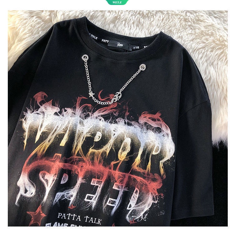 Áo Thun Ngắn Tay Họa Tiết Graffiti Mẫu Mới 2023 Thời Trang Mùa Hè Dành Cho Nam Nữ