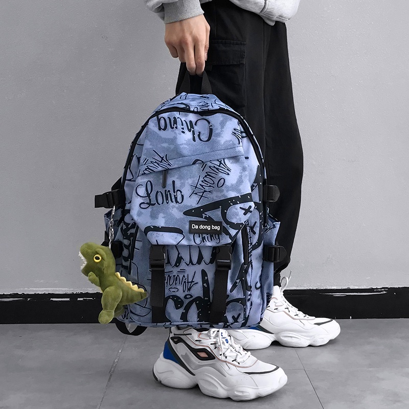 Balo Thương Hiệu Thời Trang Nam Instagram Sành Điệu Mát Mẻ Dung Tích Lớn Graffiti Nam Sinh Viên ĐạTrung Học
