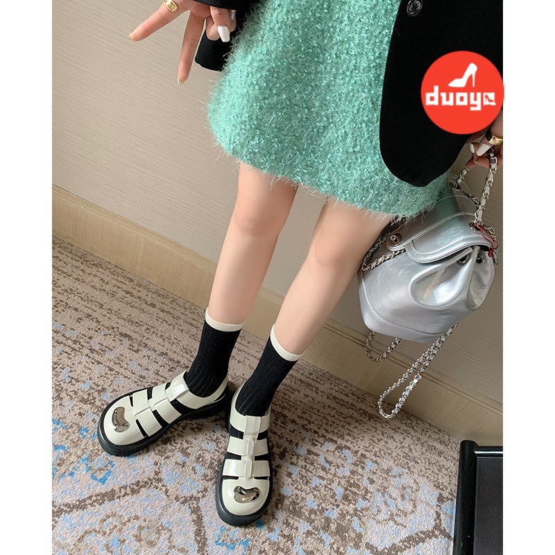 Tóc Thẳng Của Nhà Máy Duoya ~ [Hàng Có Sẵn] Kỳ Nghỉ Paris ~!Giày Sandal Đế Dày Thời Trang Mùa Hè Cho Nữ