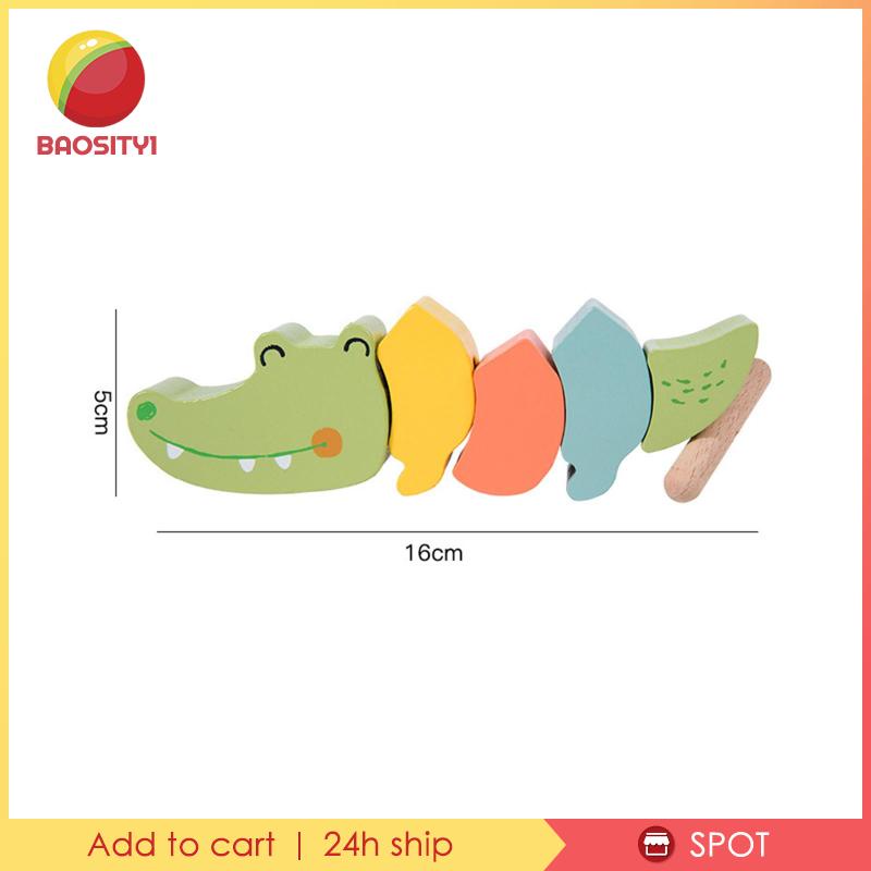 [Baosity 1] Chuỗi Hạt Gỗ Hình Động Vật Giáo Dục Sớm Cho Bé Mầm Non
