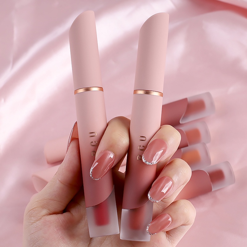 Son Môi 6 Màu Nhung Lì Kháng Nước Chống Mồ Hôi Lâu Trôi Không Phai