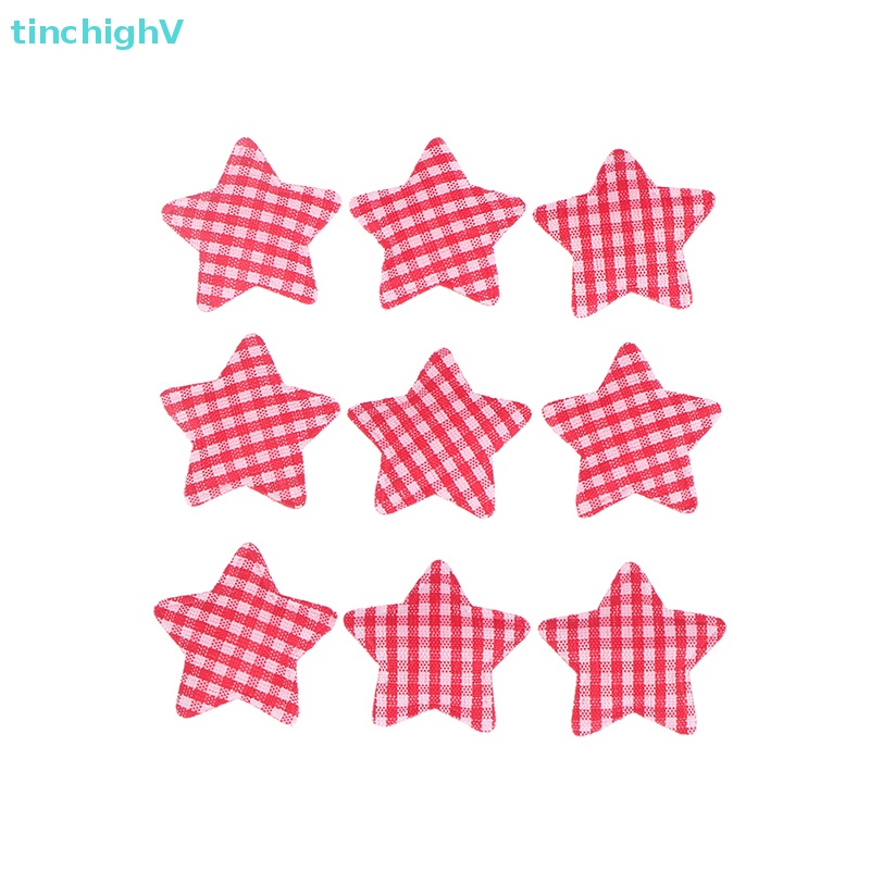 [TinchighV] Set 50 Ngôi Sao Vải Caro Đỏ Trang Trí Tiệc Cưới / Giáng Sinh Diy