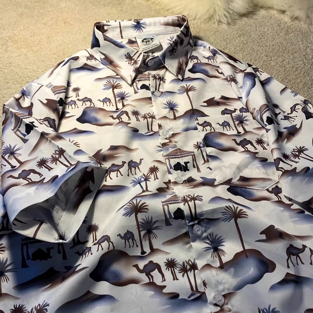 NRVP Áo Sơ Mi Nữ Ngắn Tay In Họa Tiết Độc Đáo Phong Cách Hàn Quốc Mới