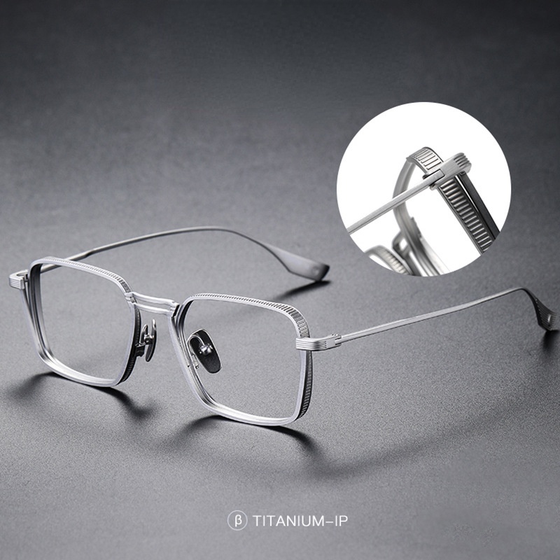 [-0°~-600°Kính Mát Gọng Vuông Chống Ánh Sáng Xanh Phong Cách Retro Cho Nam Nữ