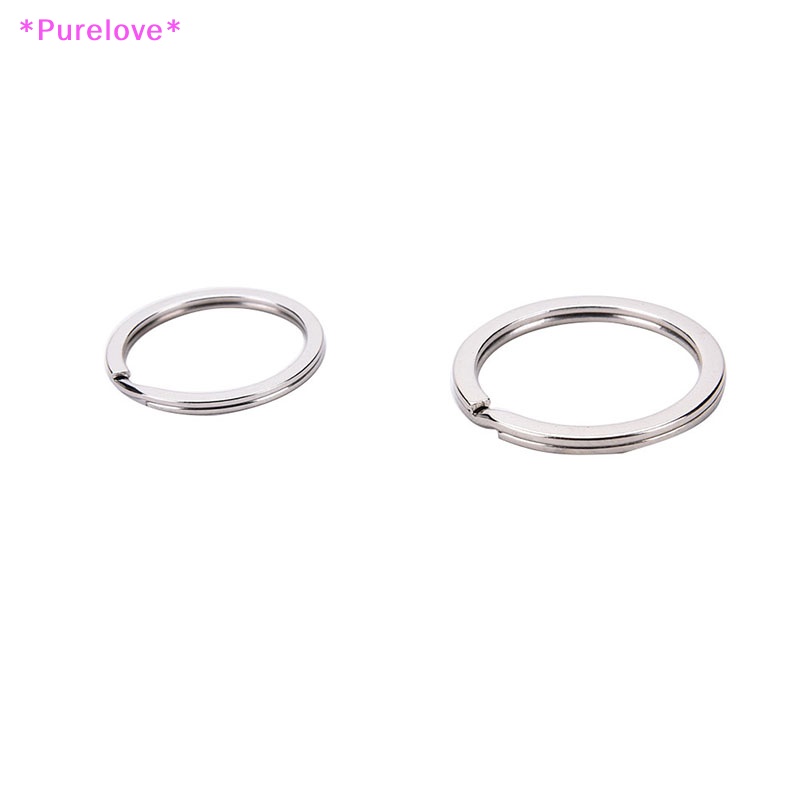 Set 100 Móc Khóa Tròn Bằng Thép Không Gỉ 2 Kích Cỡ Tiện Dụng Mới