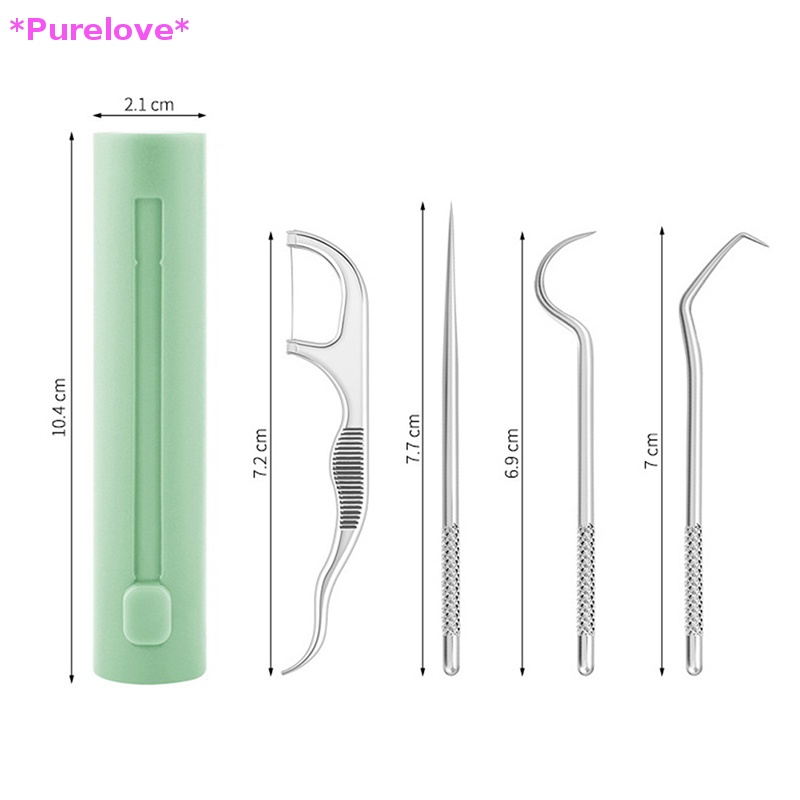 1 Bộ Tăm Xỉa Răng Bằng Thép Không Gỉ Chất Lượng Cao Mới