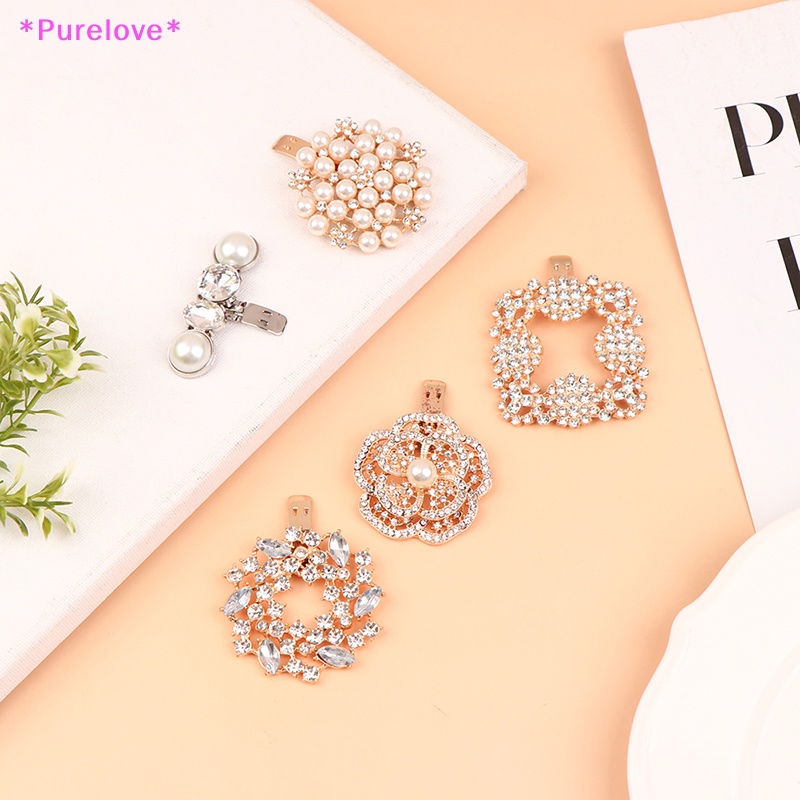 1 Cặp Phụ Kiện Ngọc Trai Đính Đá Trang Trí Giày DIY Mới