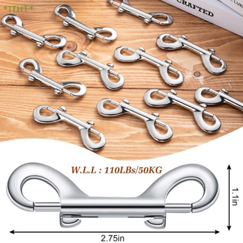 Itht &gt; Kẹp Dây Xích Kim Loại Hai Đầu Có Móc Kích Hoạt Nặng Cho Nông Trại / Xô Nước / Ngựa