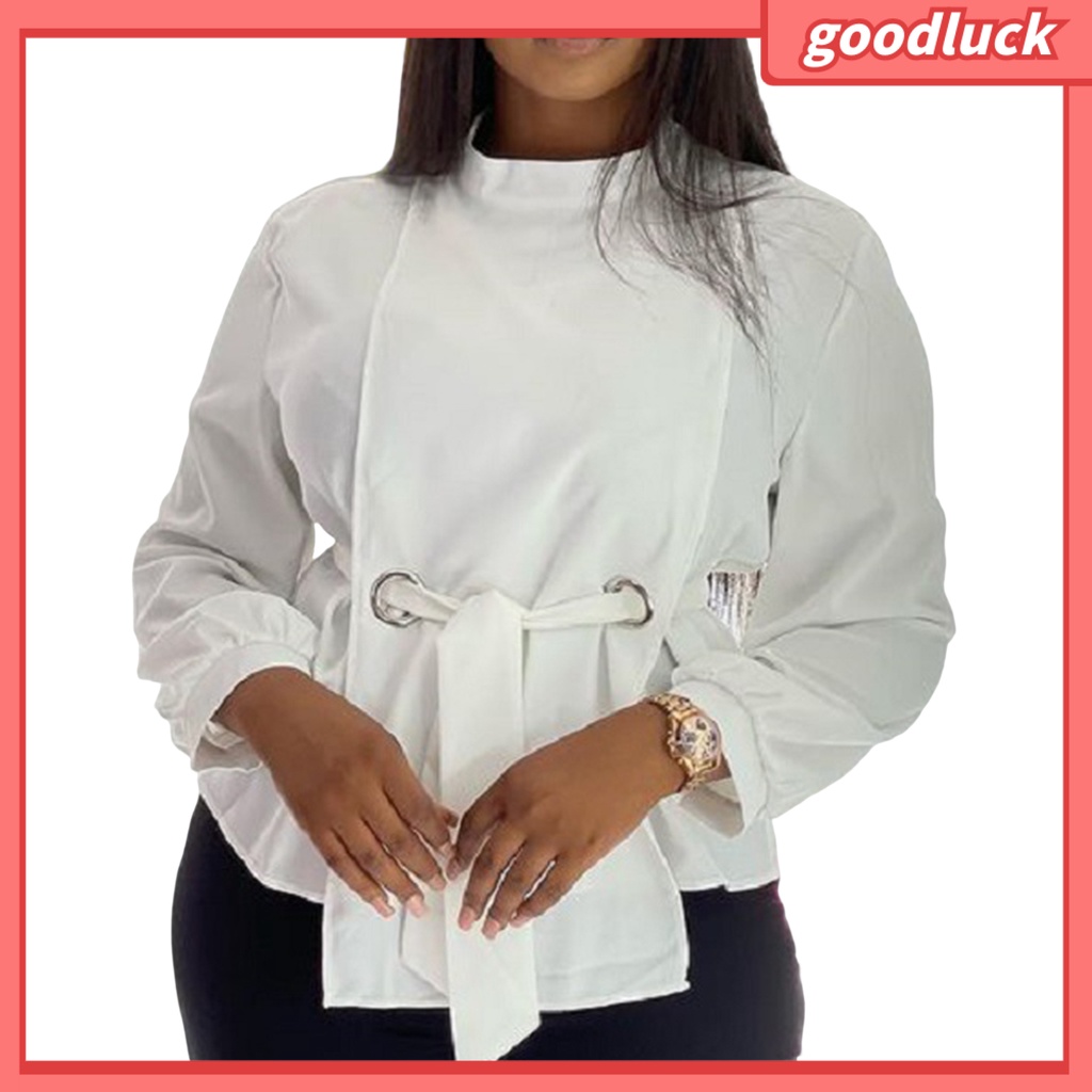 [ULK] Áo Sơ Mi Tay Dài Màu Trơn Dáng Rộng Màu Sắc Thanh Lịch Phù Hợp Với Mùa Hè Có Thể Giặt Máy Dành Cho Bạn Nữ