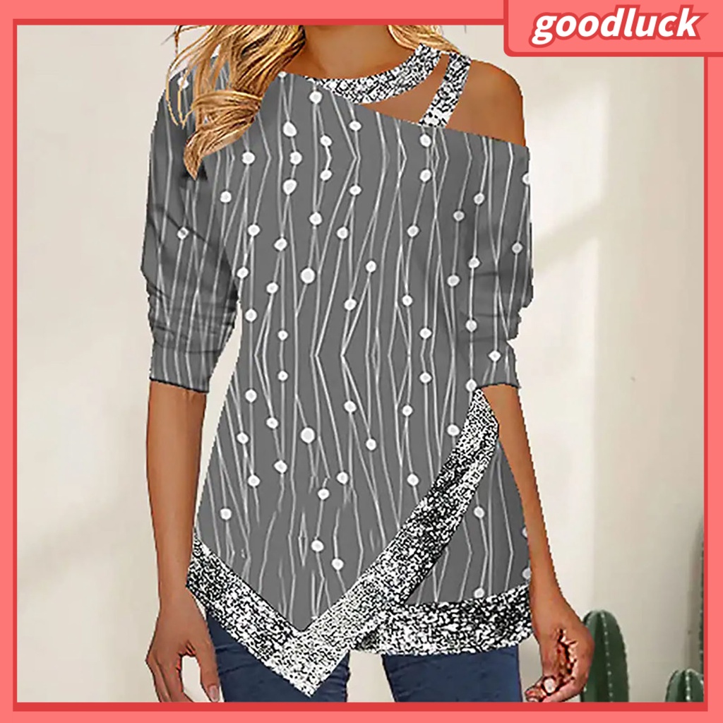 Áo Kiểu Tay Dài Hở Vai Giữ Ấm Plus Size Thời Trang Xuân Thu Cho Nữ