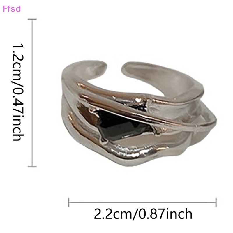 {Ffsd} Nhẫn Kim Loại Dạng Lỏng Kiểu Hình Học Rỗng Sáng Tạo Phong Cách Kroean Cho Nữ