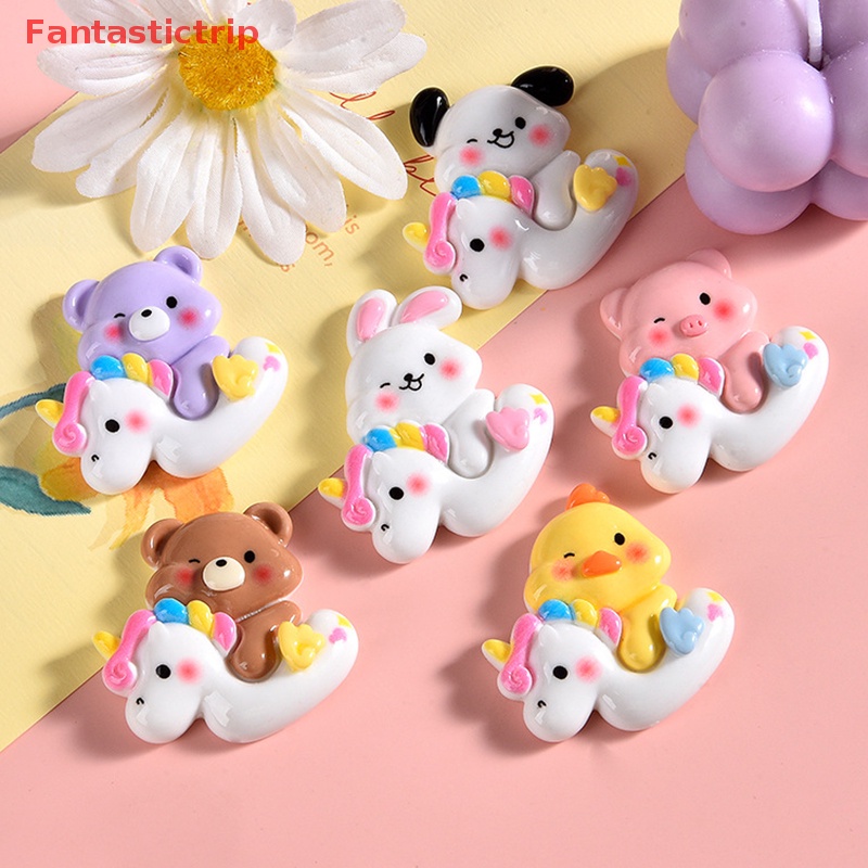 Set 3 Tượng Kỳ Lân Mini Bằng Nhựa Resin Trang Trí Ốp Điện Thoại / Bánh Kem DIY Mới