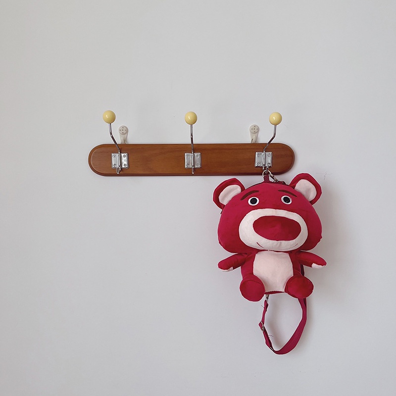 Ba Lô Đi Học Cỡ Lớn Thoáng Khí Chống Thấm Nước In Họa Tiết Gấu / Dâu Tây Xinh Xắn Thời Trang Cho Bé