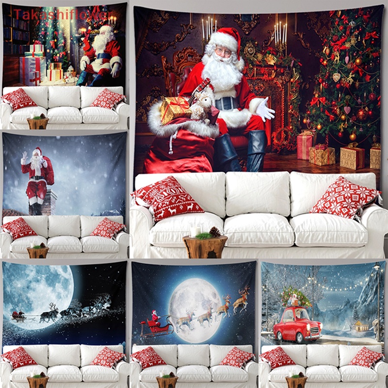 Thảm Treo Tường Trang Trí Chủ Đề Giáng Sinh 100 * 75CM