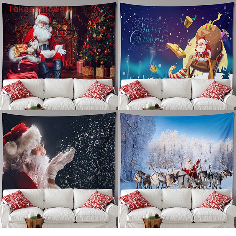 Thảm Treo Tường Trang Trí Chủ Đề Giáng Sinh 100 * 75CM