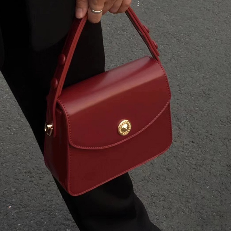 Ielgy Túi Đeo Chéo Hình Vuông Phong Cách retro niche Thời Trang Chất Lượng Cao Cho Nữ