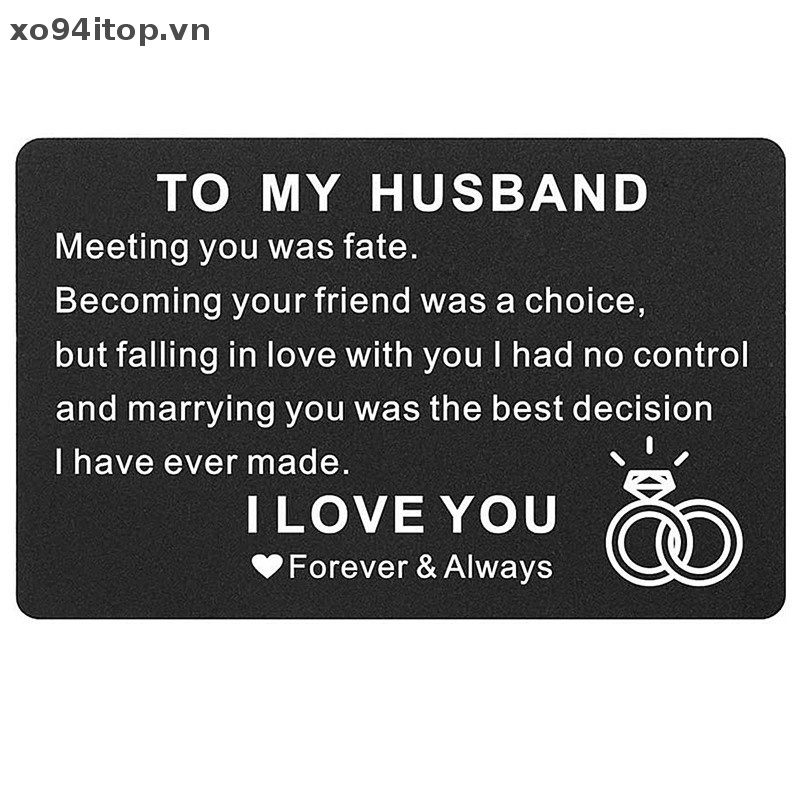 Xoitop Ví Đựng Thẻ Bằng Thép Không Gỉ Cho Husband Boyfriend Wife Girlfriend Valene Quà Tặng Sinh Nhật VN