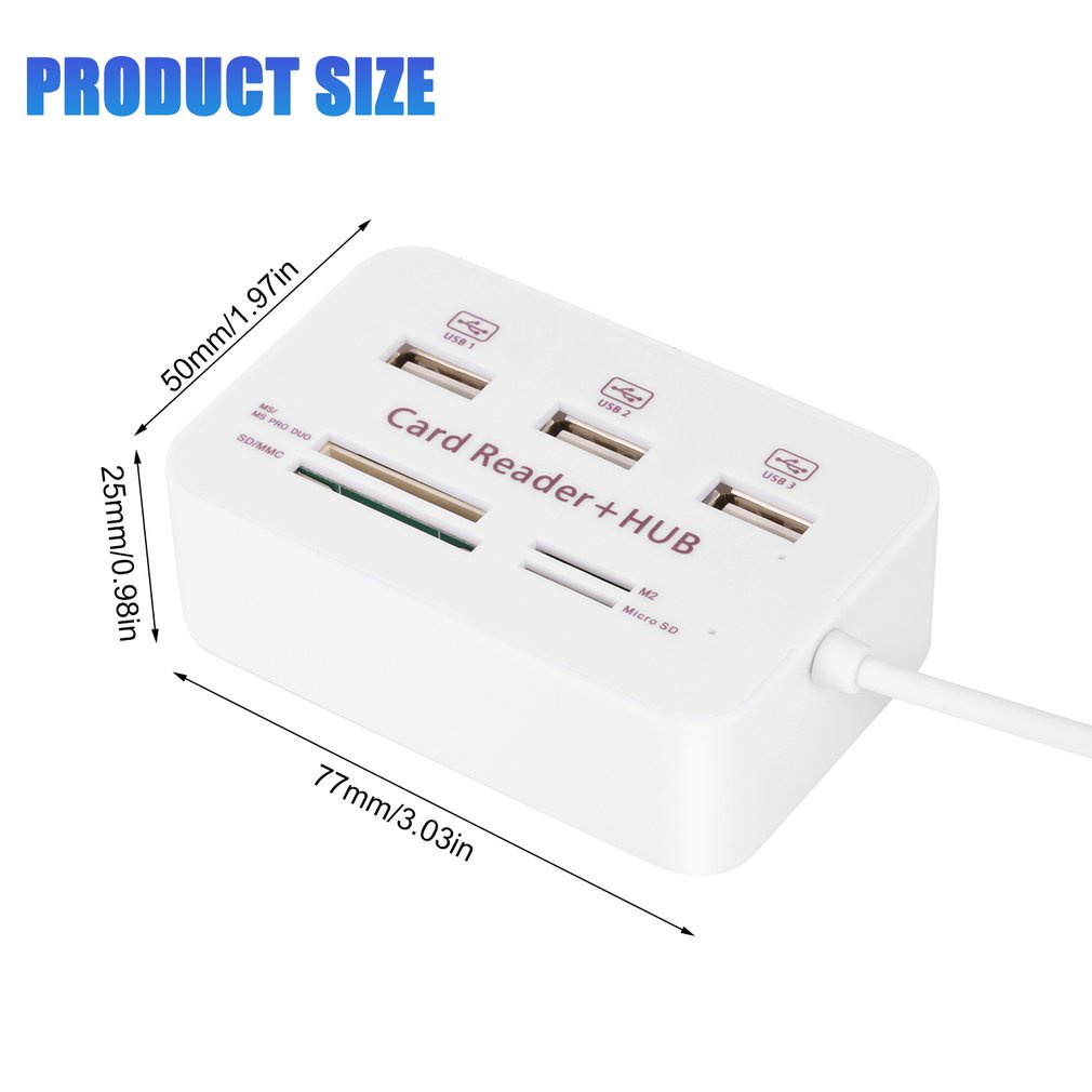 Usb 3.0 Hub 3 Ports Multiport Multifunctional Tf Card Reader Splitter Adapter Computer Pc Laptop Accessories [Q/6]