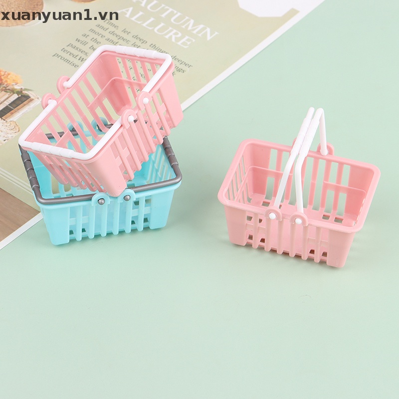 Set 2 Giỏ Mua Sắm Mini Đồ Chơi Cho Nhà Búp Bê
