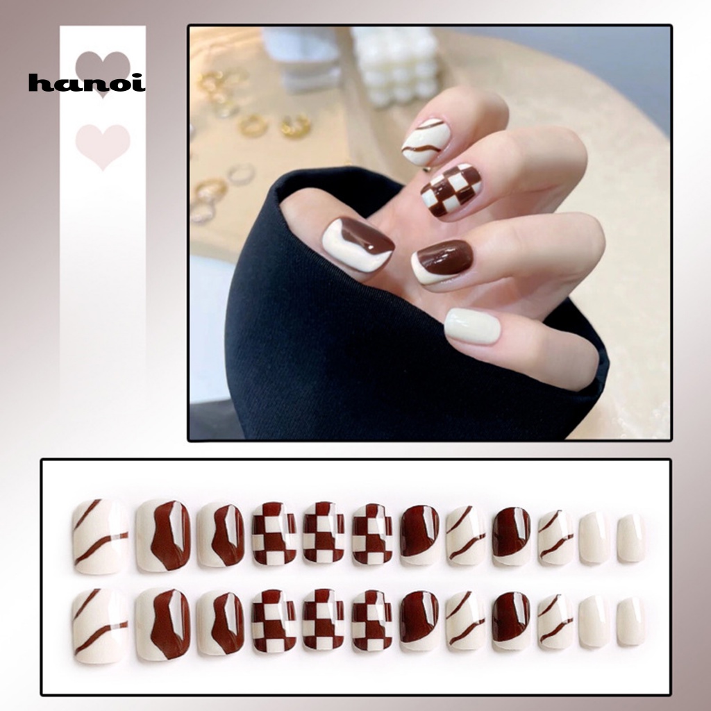 1 Bộ Móng Tay Giả Che Phủ Toàn Diện Tháo Rời Được Kèm Keo Dán Dành Cho Bạn Nữ