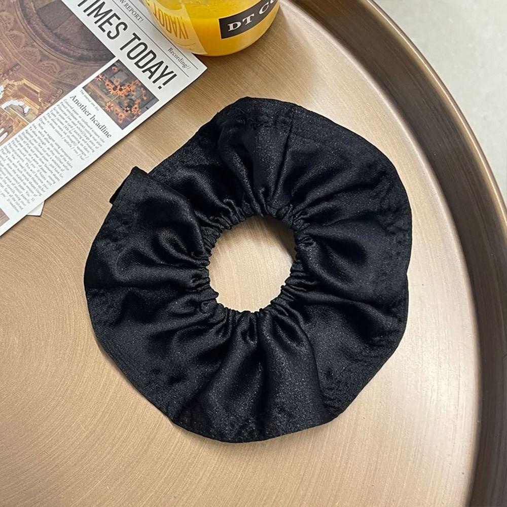 Dây Cột Tóc Bản Lớn 15H Bằng Vải Màu Trơn Đơn Giản Ngọt Ngào Cho Nữ